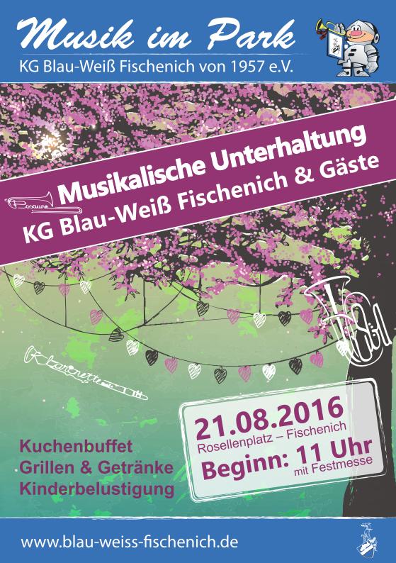 Plakat - Musik im Park 21.08.2016